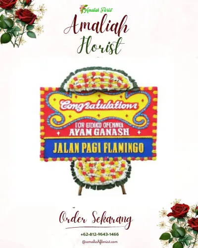 Bunga Papan Congratulation di Larangan Jambe